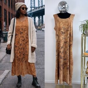 VTG National Wildlife Federation Safari Animal Fun to Wear Tank Dress Brown XL